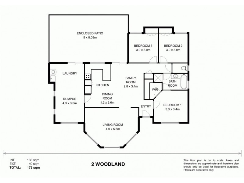 2 Woodland Crescent, Withcott QLD 4352 Floorplan