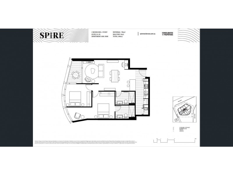 2608/550 Queen Street, Brisbane City QLD 4000 Floorplan