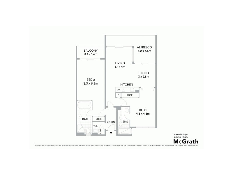616-617/2 Martin Street, Ballina NSW 2478 Floorplan