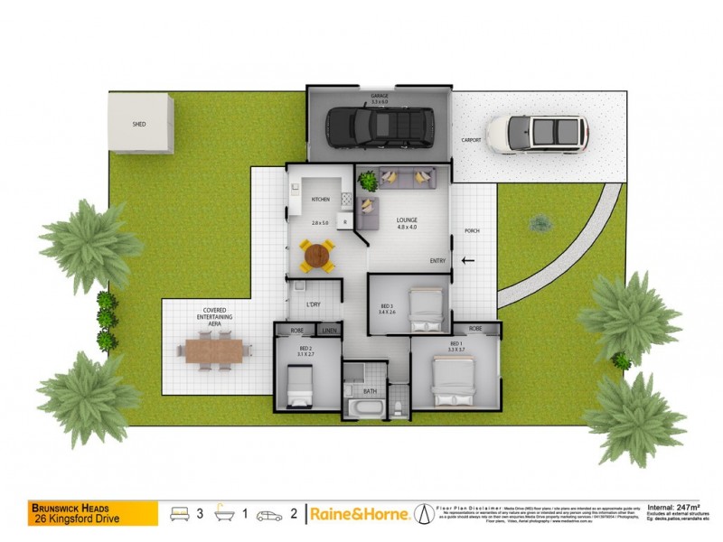 26 KINGSFORD DRIVE, Brunswick Heads NSW 2483 Floorplan