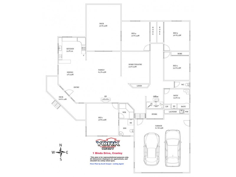 1 Binda Drive, Cranley QLD 4350 Floorplan