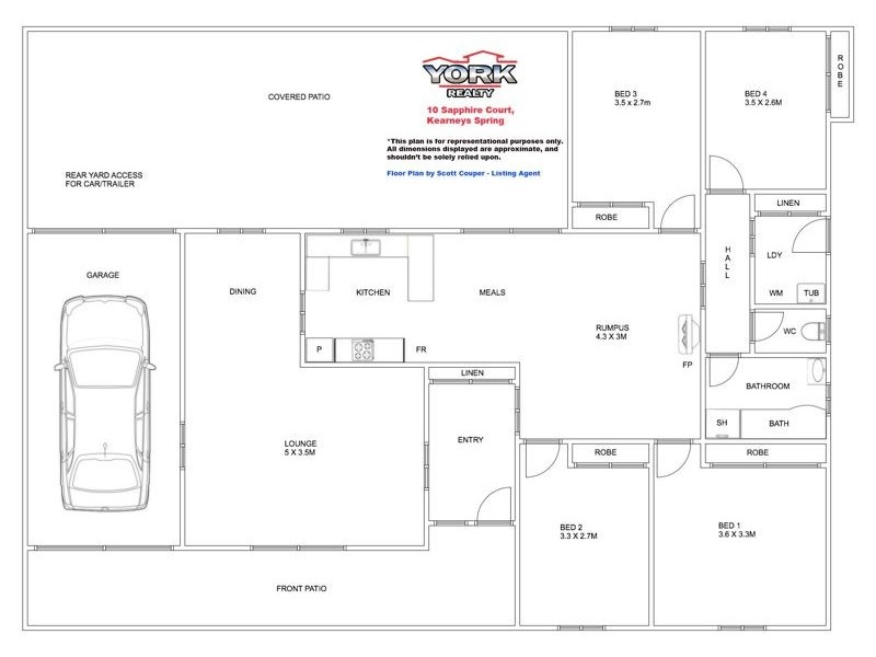 10 Sapphire Court, Kearneys Spring QLD 4350 Floorplan