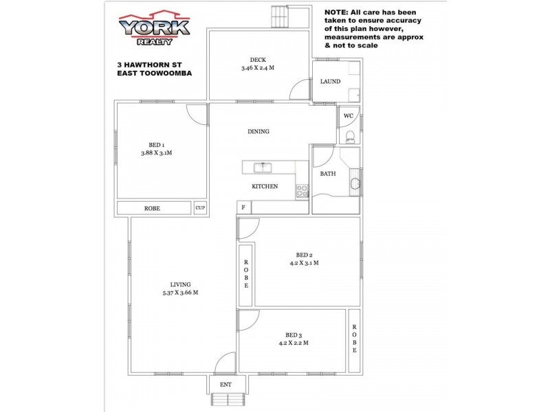 3 Hawthorn Street, East Toowoomba QLD 4350 Floorplan