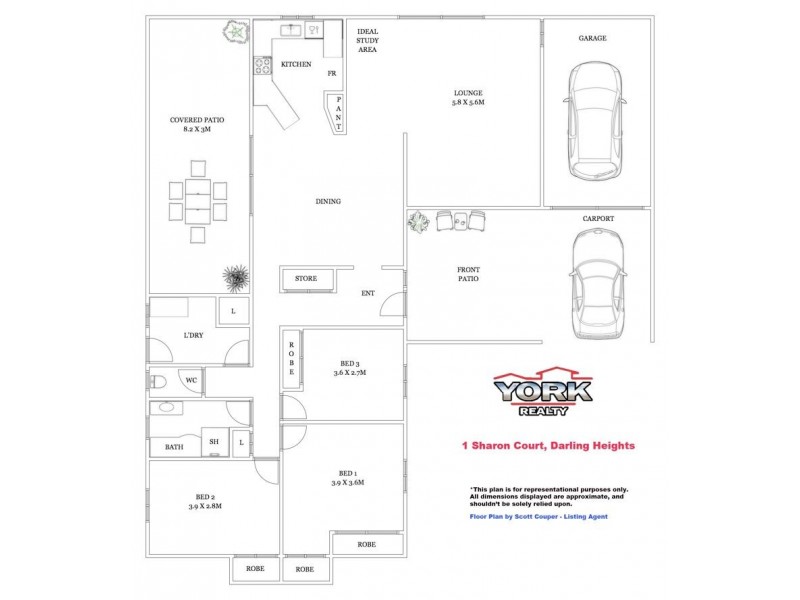 1 Sharon Court, Darling Heights QLD 4350 Floorplan