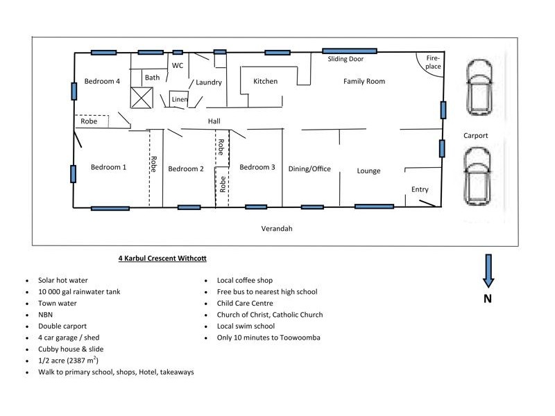 4 Karbul Crescent, Withcott QLD 4352 Floorplan