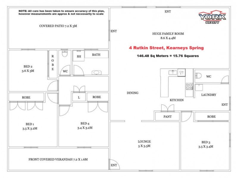 4 Rutkin Street, Kearneys Spring QLD 4350 Floorplan