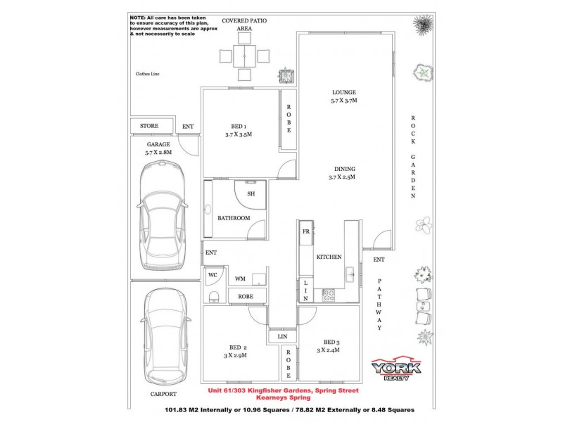 61/303 Spring Street (Kingfisher Gardens Lifestyle Village), Kearneys Spring QLD 4350 Floorplan