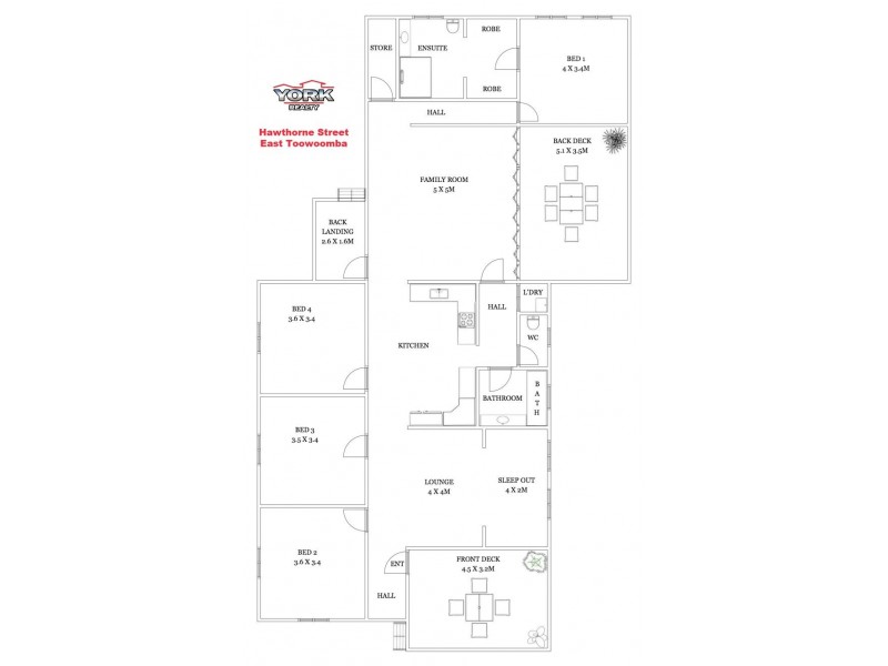 13 Hawthorn Street, East Toowoomba QLD 4350 Floorplan