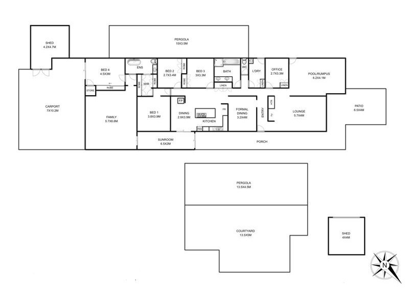 12808 New England Highway, Hodgson Vale QLD 4352 Floorplan