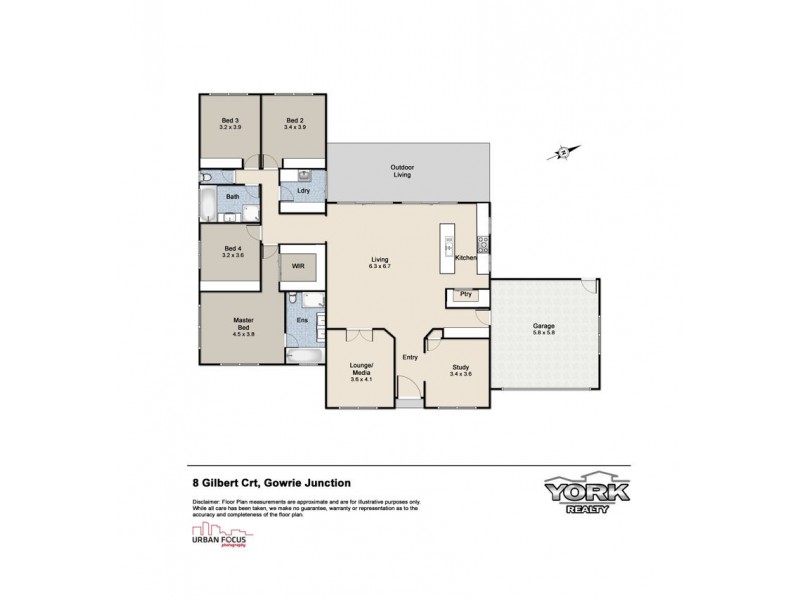 8 Gilbert Court, Highfields QLD 4352 Floorplan