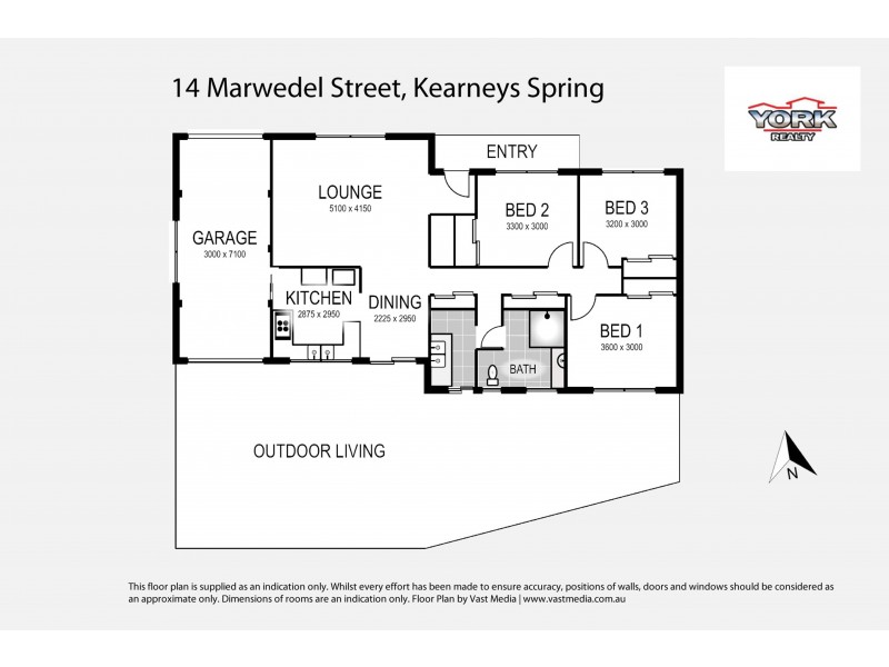 14 Marwedel Street, Kearneys Spring QLD 4350 Floorplan