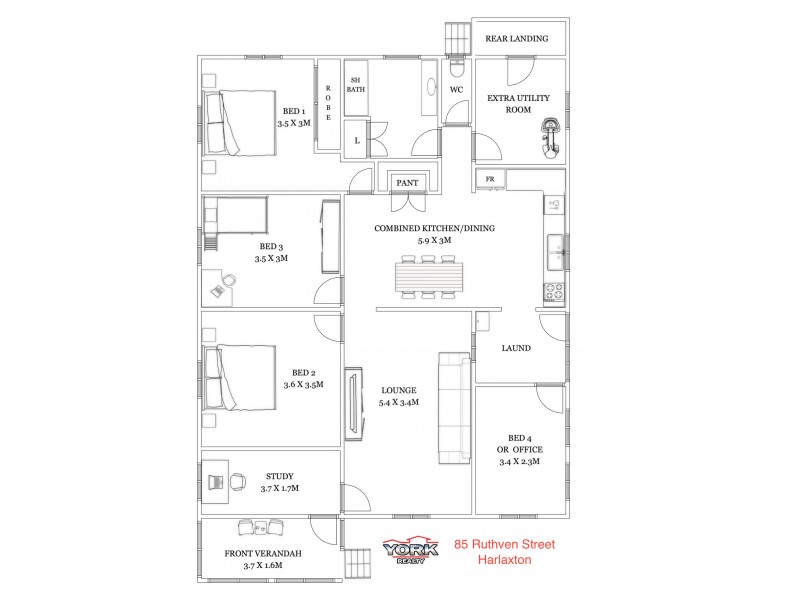 85 Ruthven Street, Harlaxton QLD 4350 Floorplan