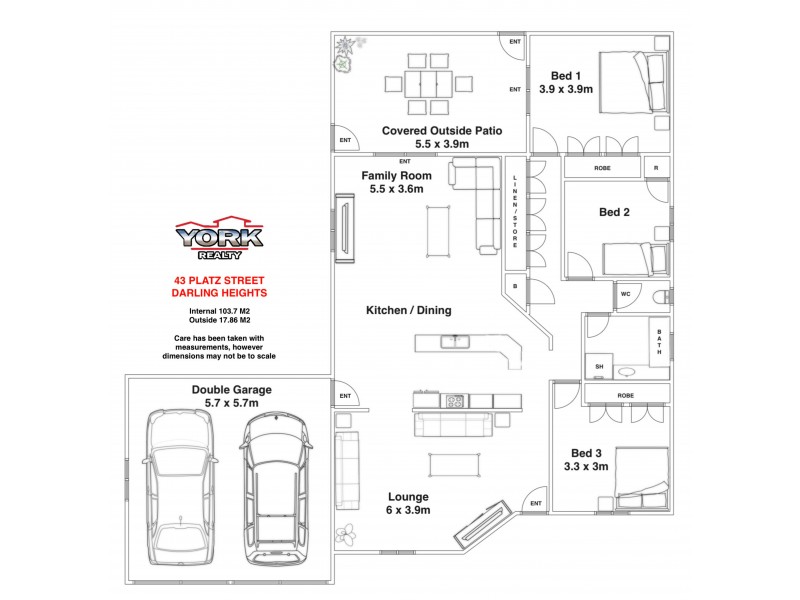 43 Platz Street, Darling Heights QLD 4350 Floorplan