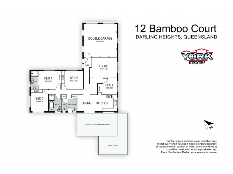 12 Bamboo Court, Darling Heights QLD 4350 Floorplan