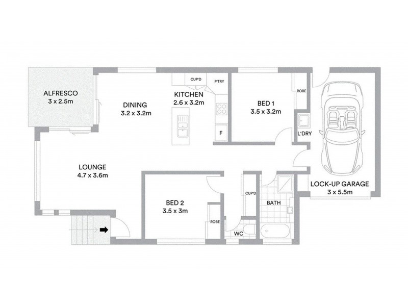 2/85 North Street, Harlaxton QLD 4350 Floorplan