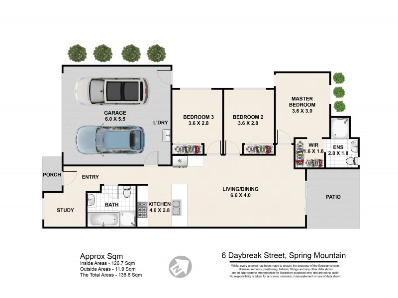 6 Daybreak Street, Spring Mountain QLD 4124 Floorplan