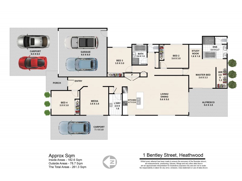 1 Bentley Street, Heathwood QLD 4110 Floorplan