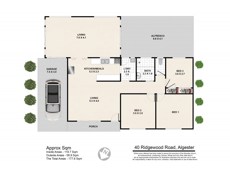 40 Ridgewood Road, Algester QLD 4115 Floorplan
