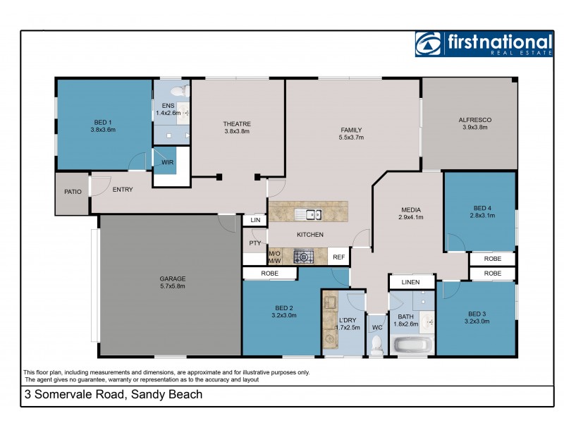 3 Somervale Road, Sandy Beach NSW 2456 Floorplan