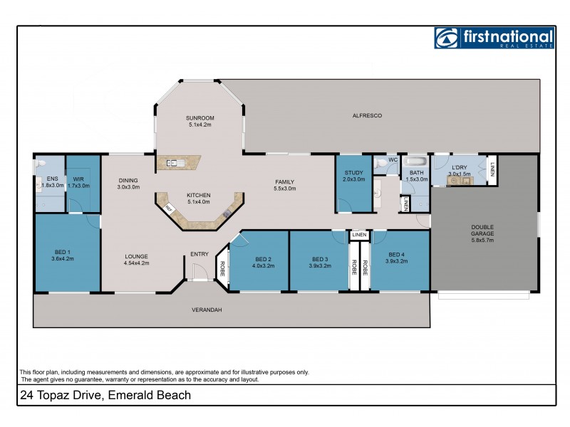 24 Topaz Drive, Emerald Beach NSW 2456 Floorplan