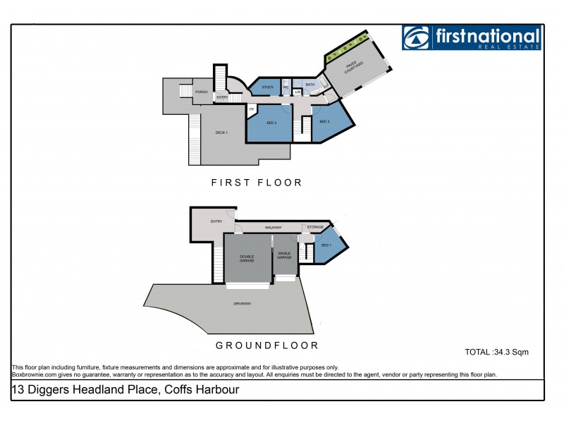 13 Diggers Headland Place, Coffs Harbour NSW 2450 Floorplan