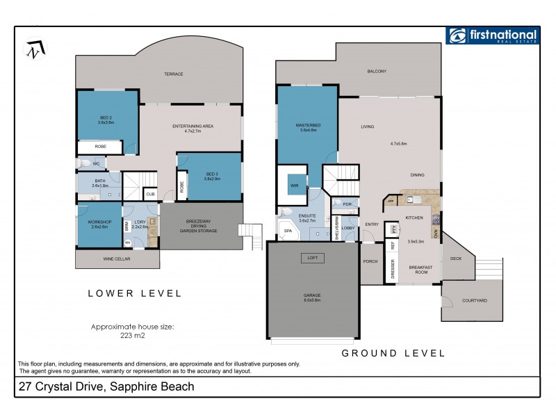 27 Crystal Drive, Sapphire Beach NSW 2450 Floorplan