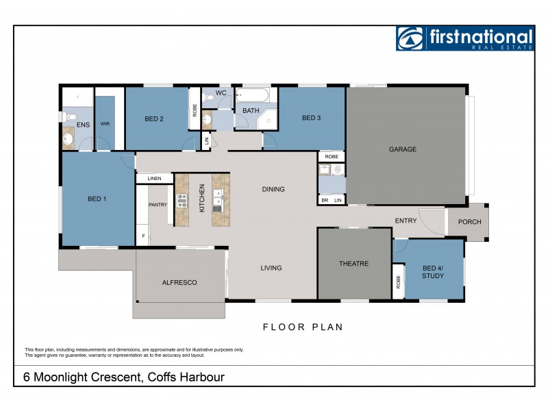 6 Moonlight Crescent, Coffs Harbour NSW 2450 Floorplan