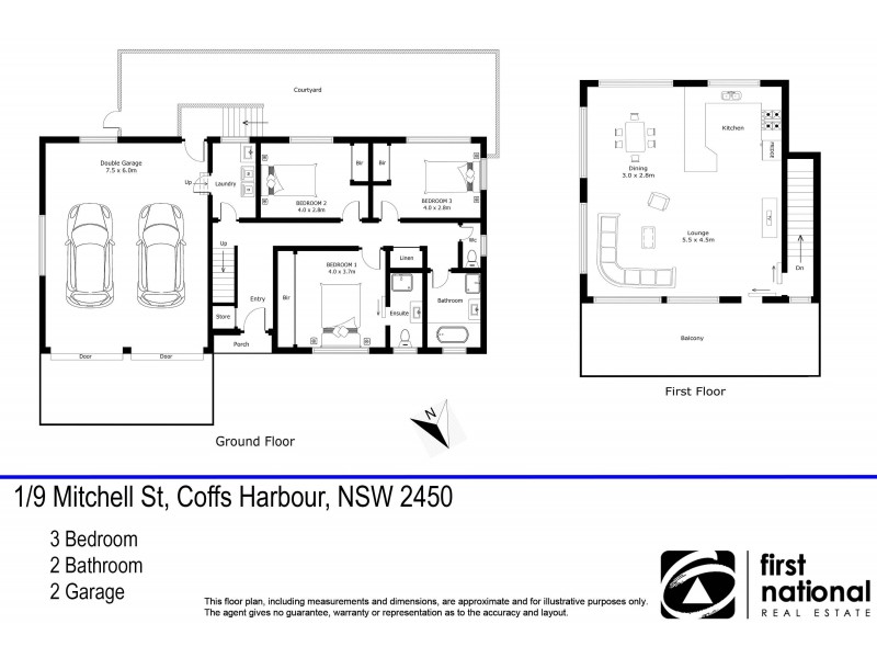1/9 Mitchell Street, Coffs Harbour NSW 2450 Floorplan