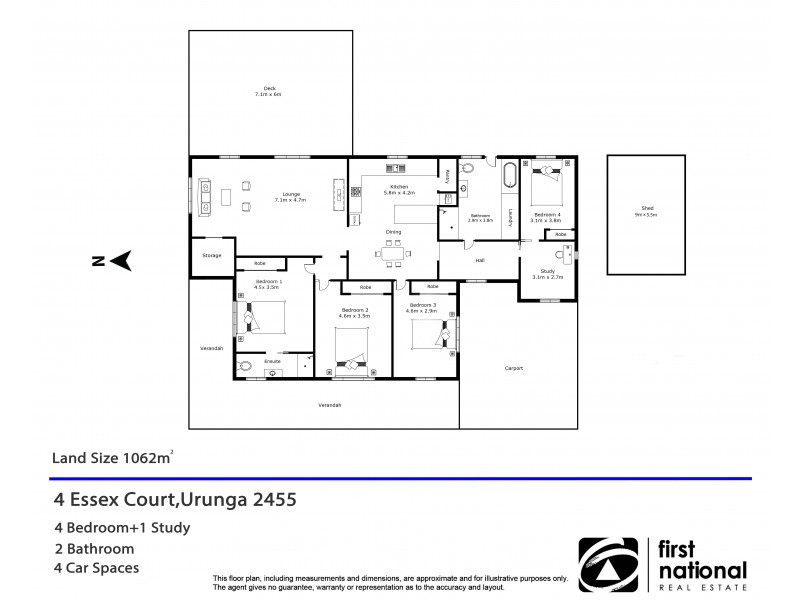 4 Essex Court, Urunga NSW 2455 Floorplan