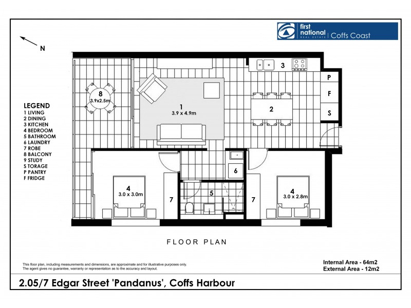 2.05/7 Edgar Street, Coffs Harbour NSW 2450 Floorplan