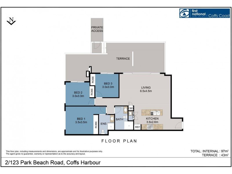 2/123 Park Beach Road, Coffs Harbour NSW 2450 Floorplan