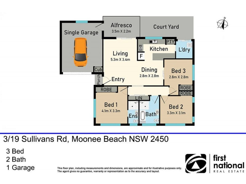 3/19 Sullivans Road, Moonee Beach NSW 2450 Floorplan