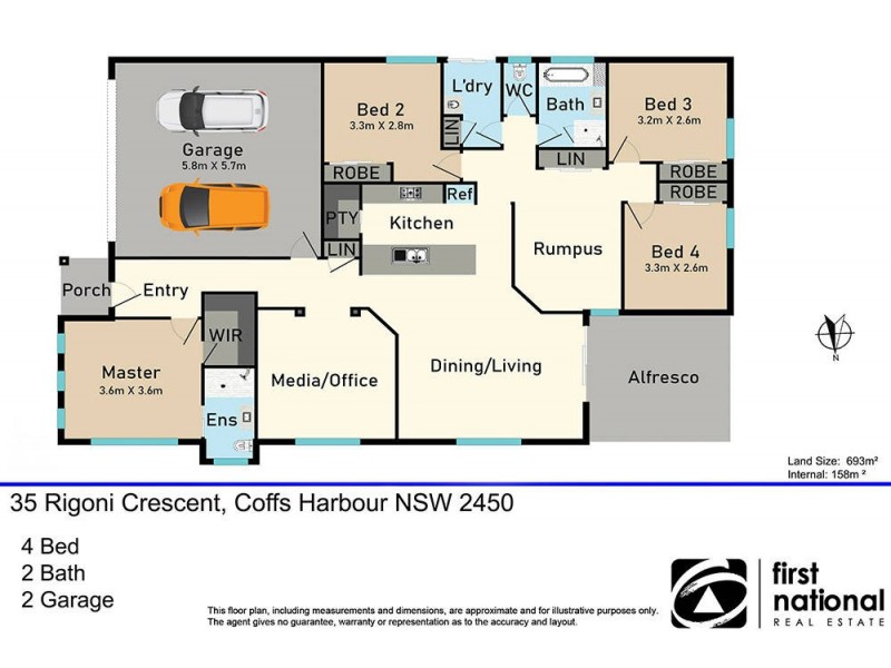 35 Rigoni Crescent, Coffs Harbour NSW 2450 Floorplan