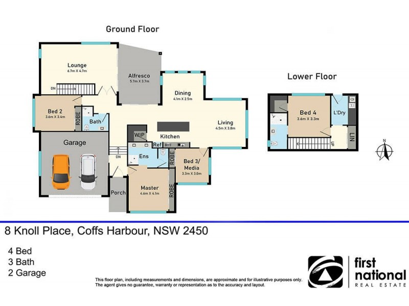 8 Knoll Place, Coffs Harbour NSW 2450 Floorplan