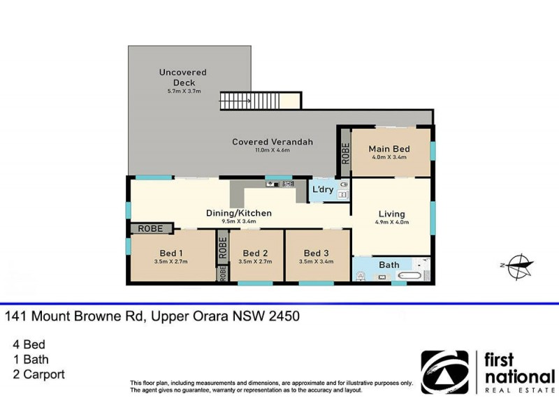 141 Mount Browne Road, Upper Orara NSW 2450 Floorplan