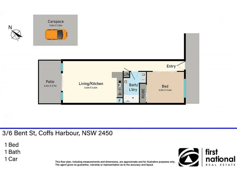 3/6 Bent Street, Coffs Harbour NSW 2450 Floorplan