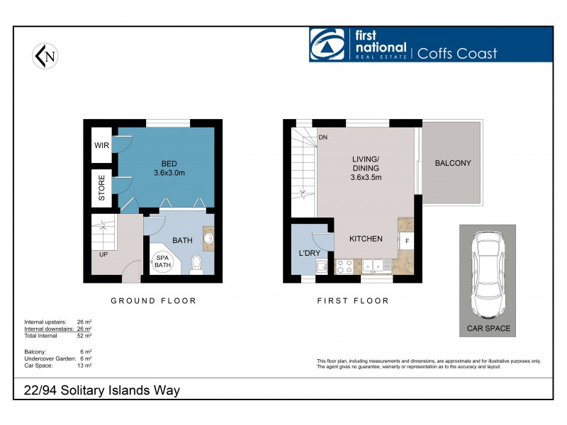 22/94 Solitary Islands Way, Sapphire Beach NSW 2450 Floorplan