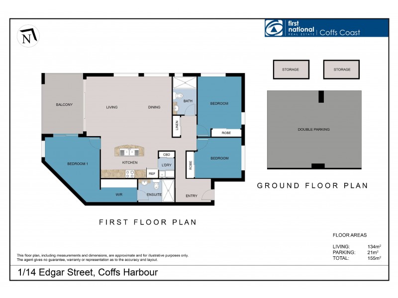 1/14 Edgar Street, Coffs Harbour NSW 2450 Floorplan