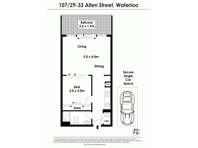 107/266 Pitt Street, Waterloo NSW 2017 Floorplan