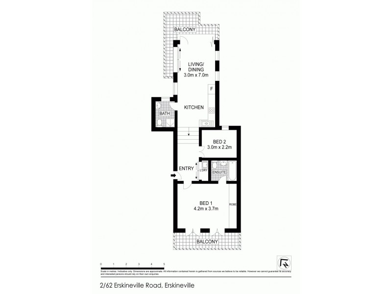 2/62 Erskineville Road, Erskineville NSW 2043 Floorplan