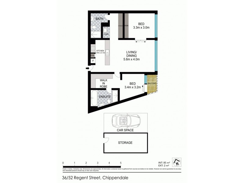 36/52 Regent street, Chippendale NSW 2008 Floorplan