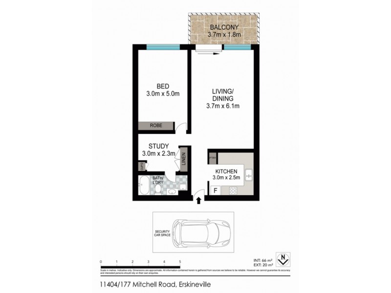 11404/177-219 Mitchell Road, Erskineville NSW 2043 Floorplan