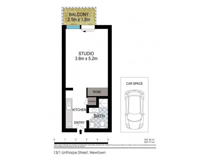 13/1 Linthorpe Street, Newtown NSW 2042 Floorplan