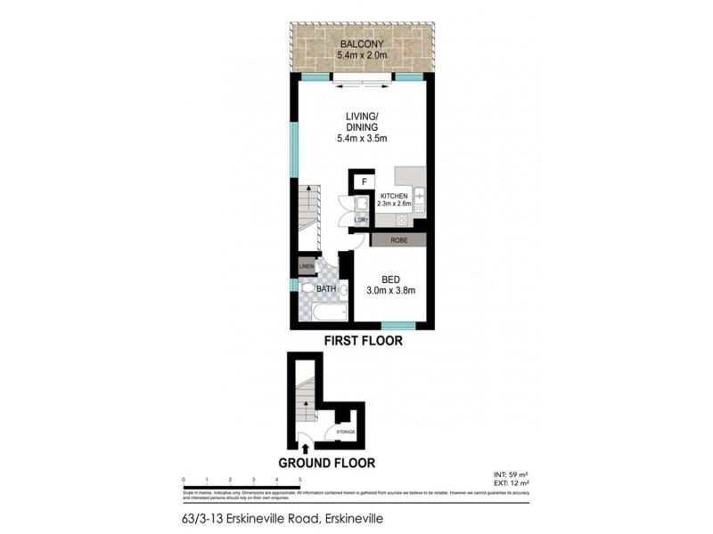 63/3-13 Erskineville Road, Newtown NSW 2042 Floorplan