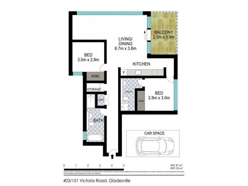 403/151 Victoria Road, Gladesville NSW 2111 Floorplan