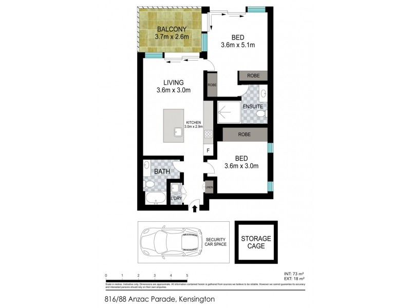 816/84-104 Anzac Parade, Kensington NSW 2033 Floorplan