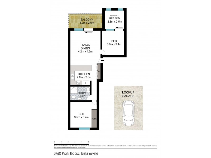 3/60 Park street, Erskineville NSW 2043 Floorplan