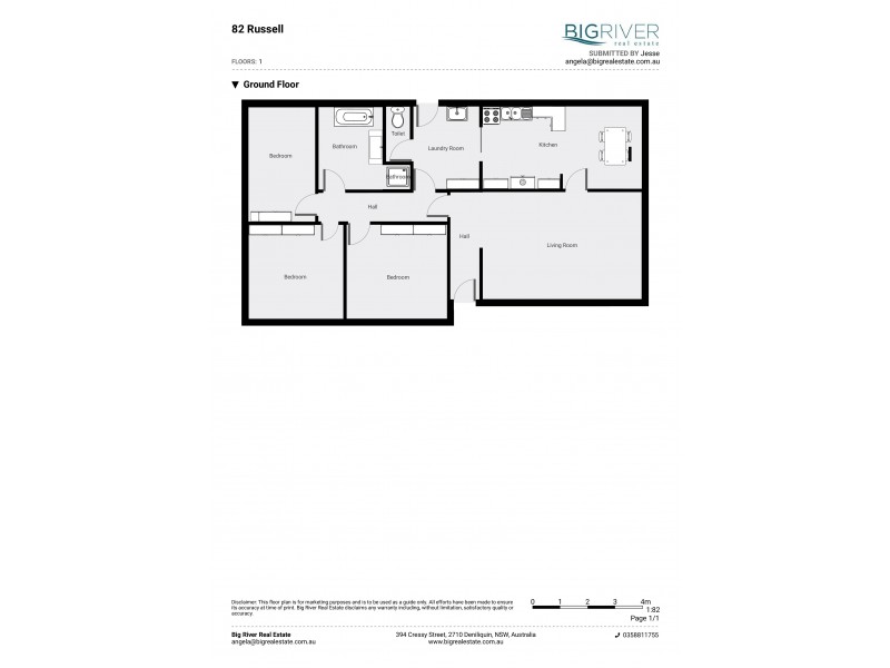 82 Russell Street, Deniliquin NSW 2710 Floorplan