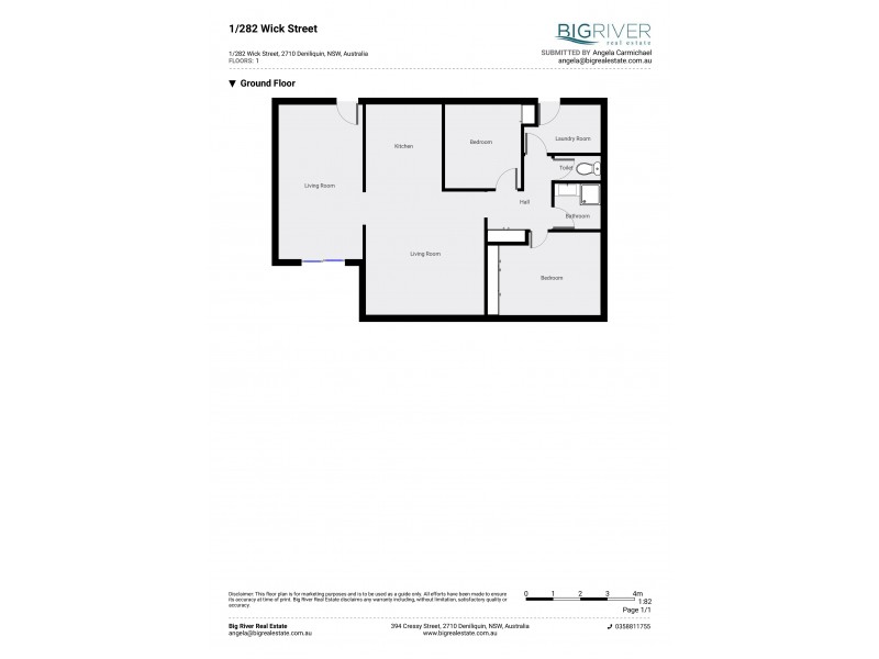 1/282 Wick Street, Deniliquin NSW 2710 Floorplan