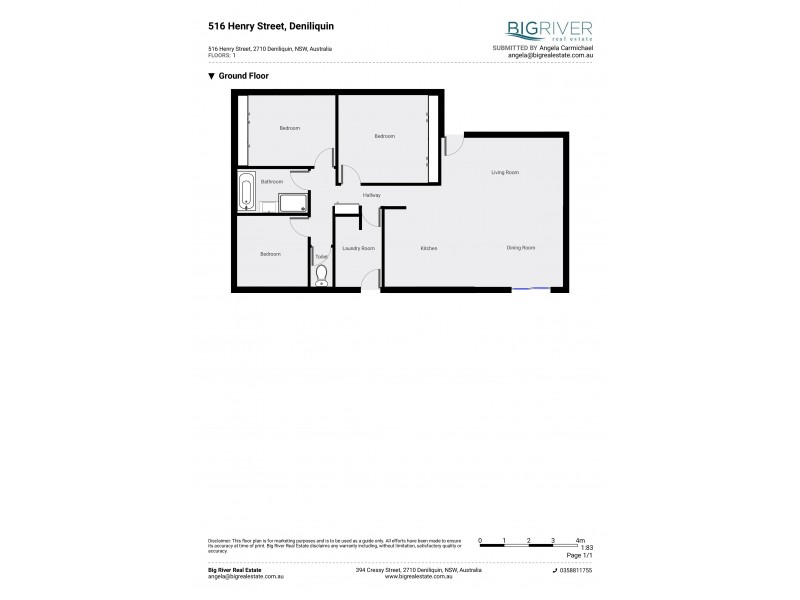 516 Henry Street, Deniliquin NSW 2710 Floorplan